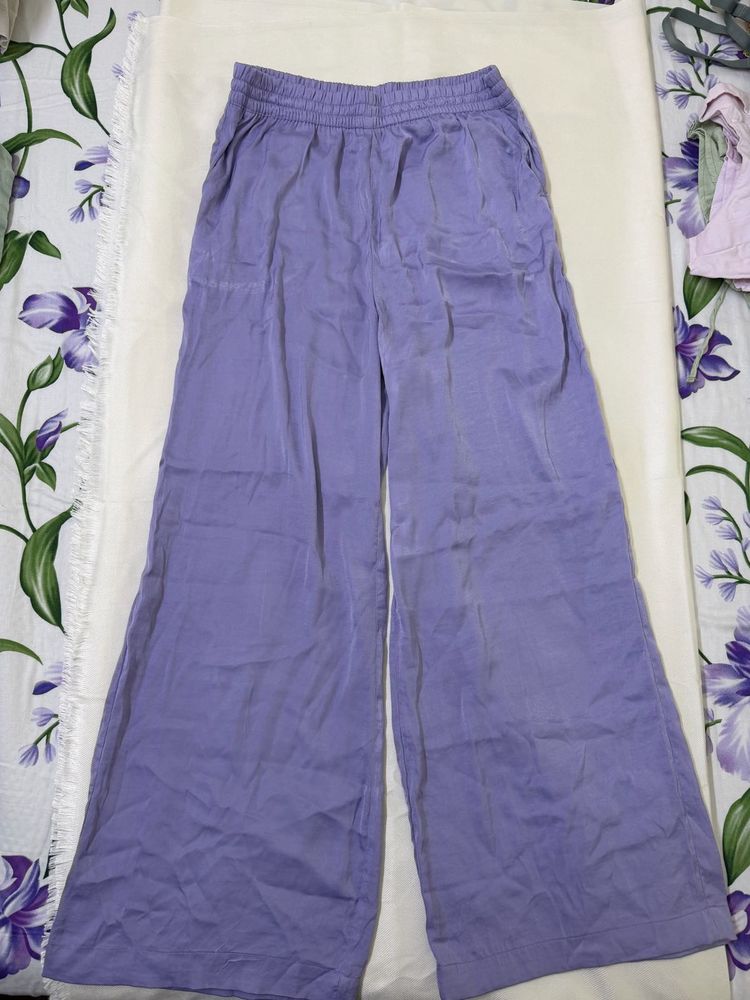 Purple Wide Leg Pants