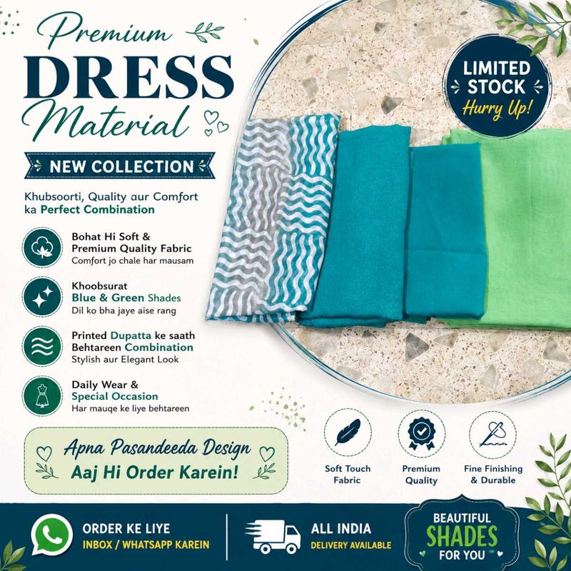 combo of 4 Beautiful Dress Material Set georgette