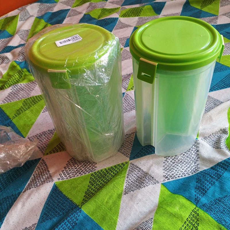 3 compartment air tight container Set of 2