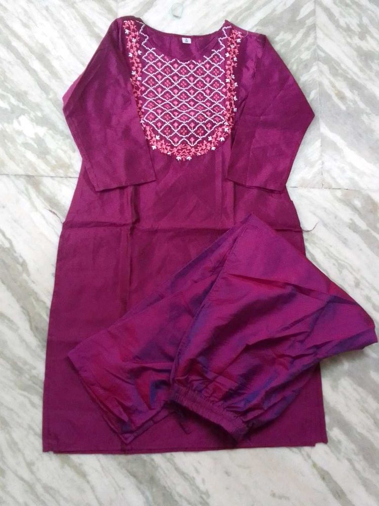 Beautiful Purple Kurta Set