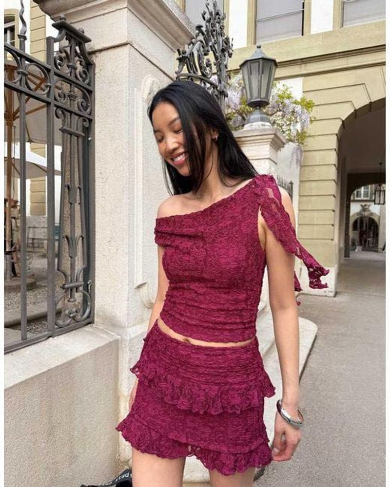 Bershka Ruffle Skirt Top
