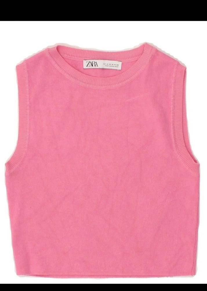Zara Pink Sleeveless Top