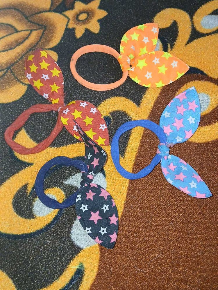 Cute Star Bow Hair Ties