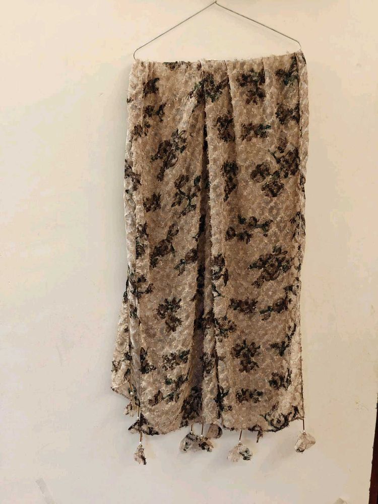 Beige Glittery Dupatta