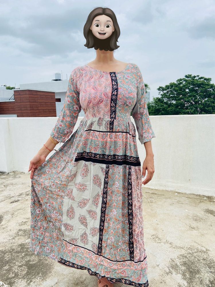 Multi Colour Long Frock