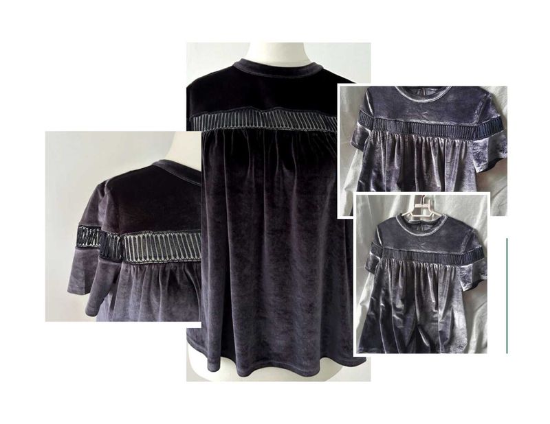 Dark Purple Velvet Tunic Top