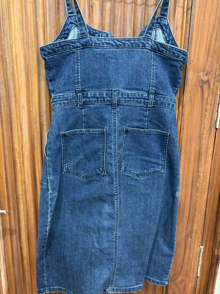 Denim Pinafore Dress