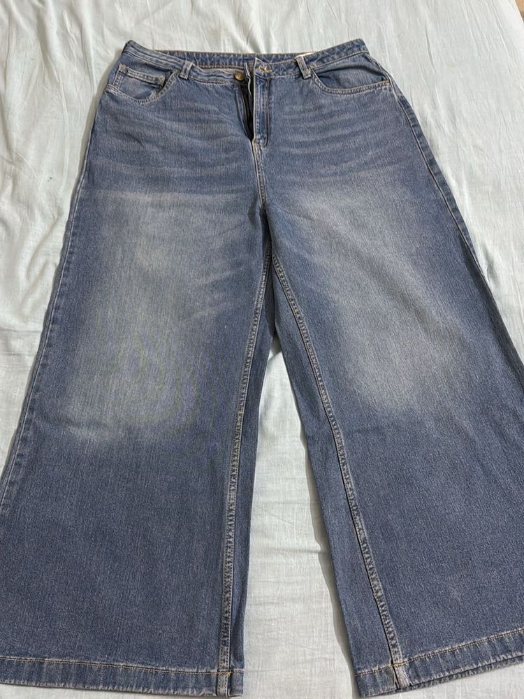 Wide Leg Denim Jeans