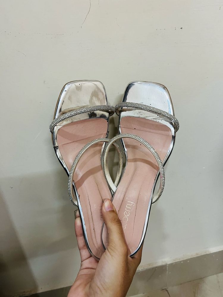 Sparkling Silver heels Sandals