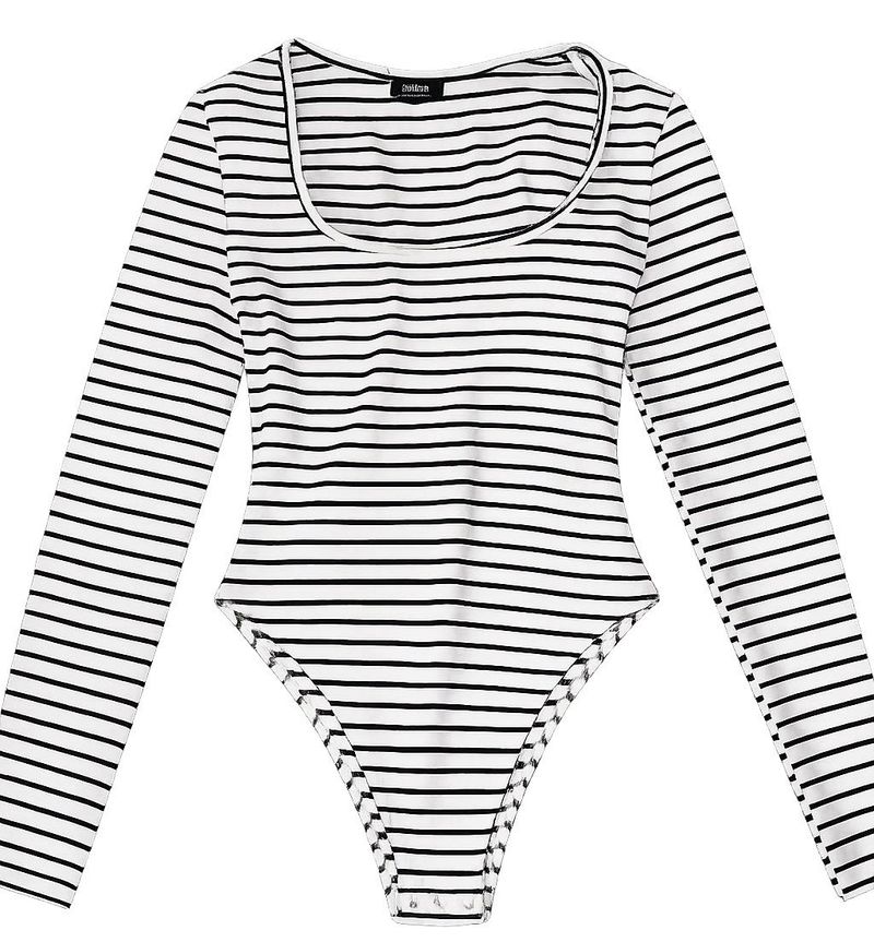 Striped Long Sleeve Bodysuit