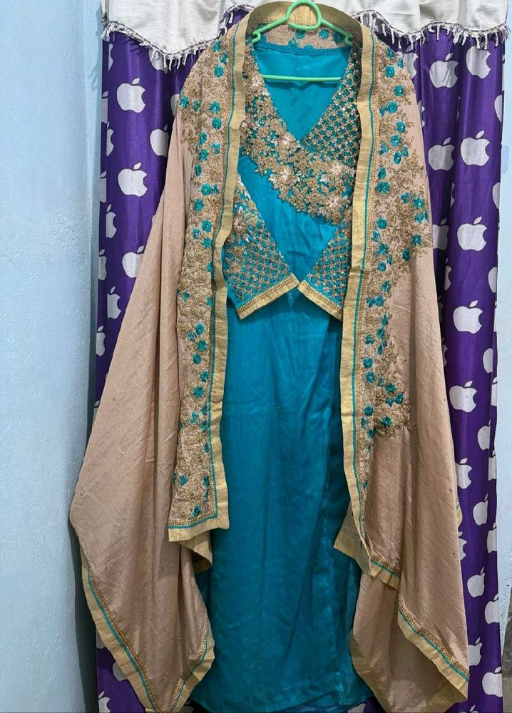 2 in1 gown cum full suit set