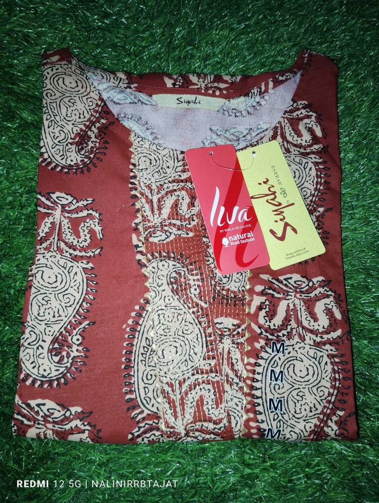 Beautiful Printed Kurta Avaasa pure cotton kurthi