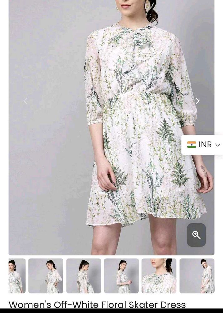 Floral Print Ruffle Dress