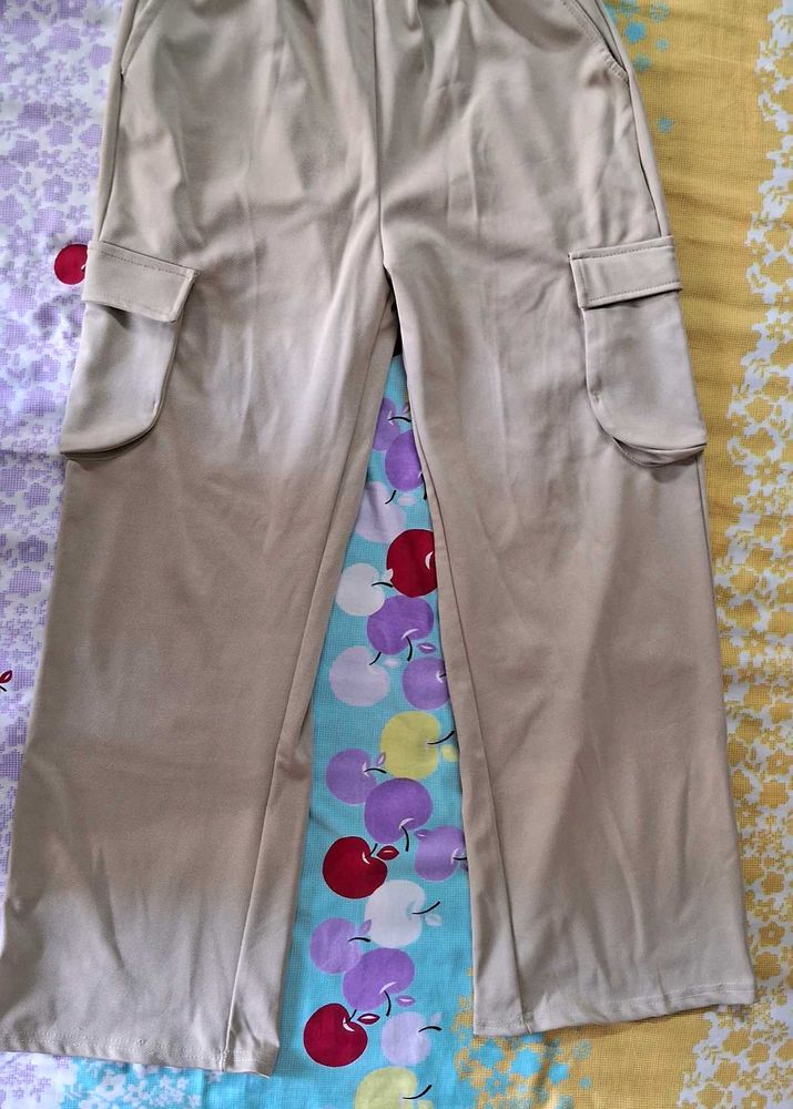 Women's Beige Cargo Pants