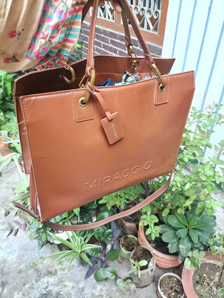 Miraggio Faux Leather Tote Bag