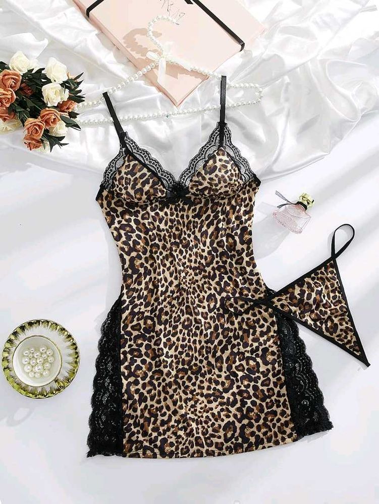 Leopard Print Set combo of two babydoll nighty