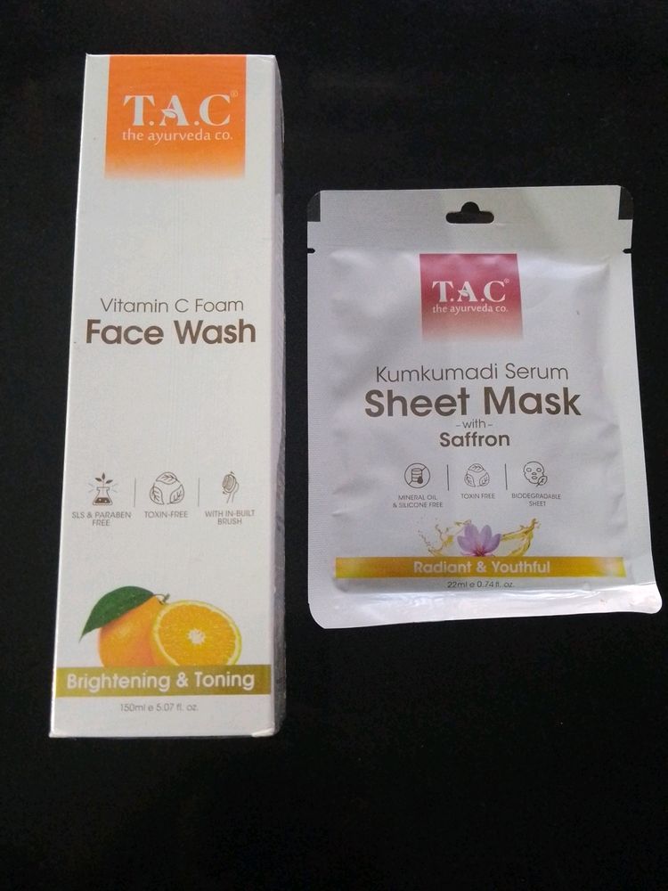 Vitamin C Foaming Facewash Andmadi Serum Sheet