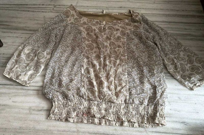 Paisley Print Women's Tunic Top