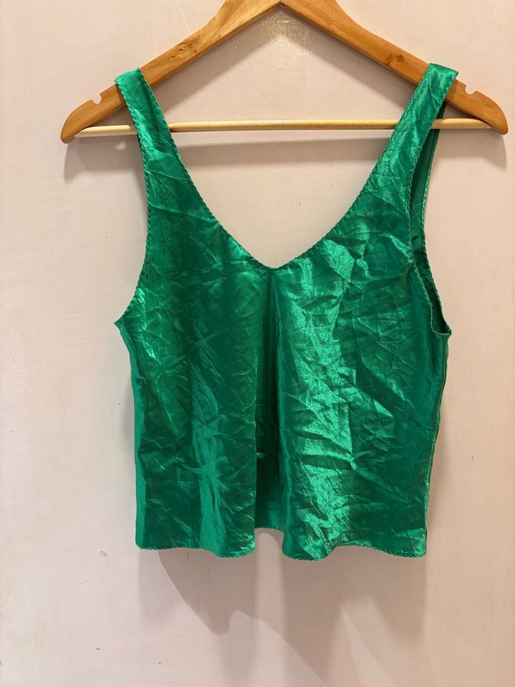 Emerald Green Beautiful satin Top