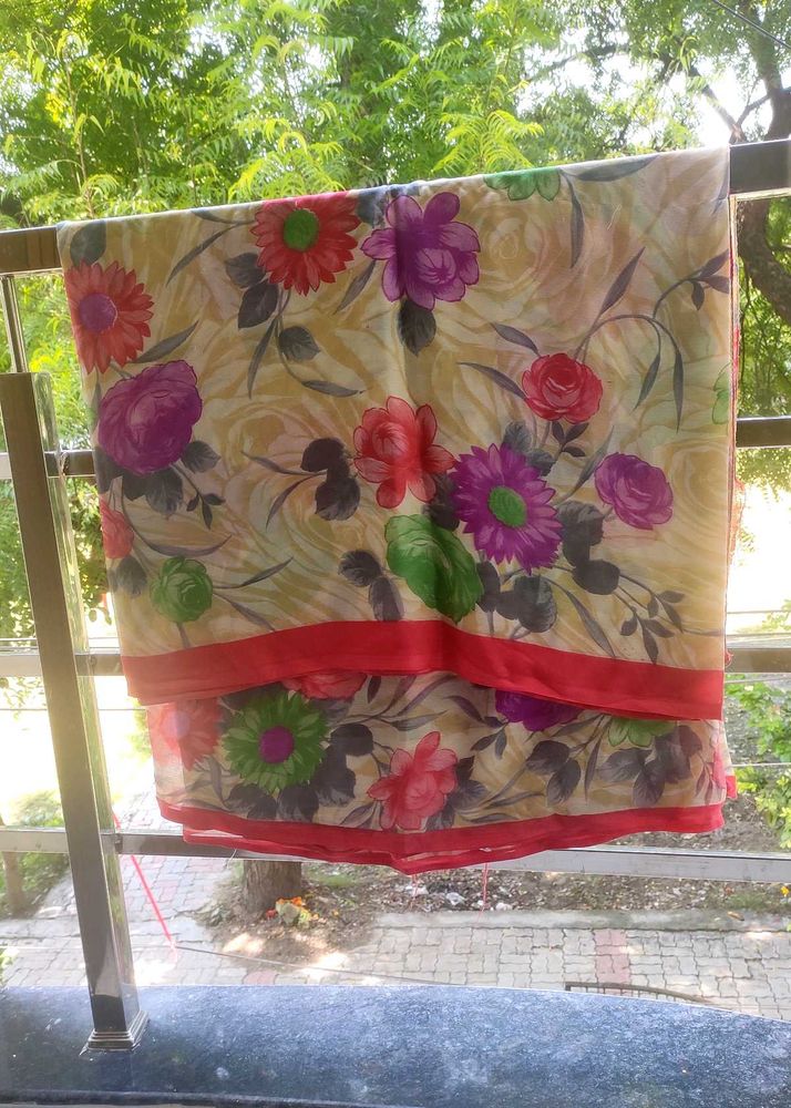 Floral Print Saree