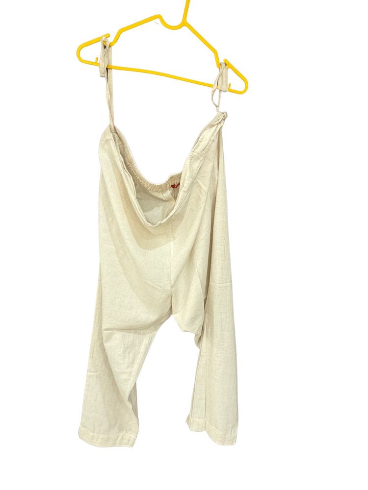 W Cream Palazzo Pants