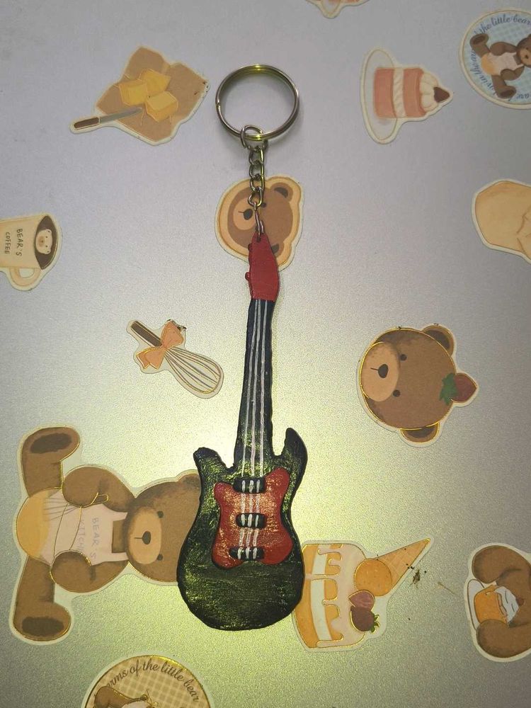 Guitar Keychain Charm