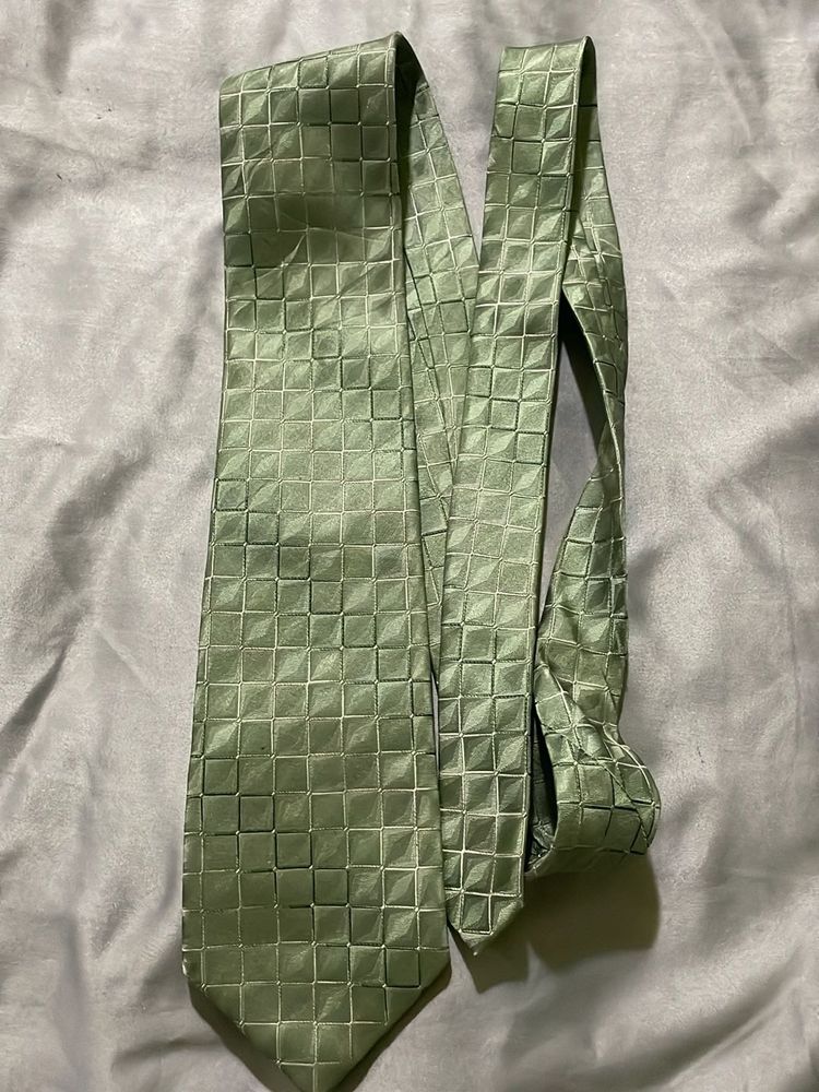 Elegant Sage Green Textured Tie