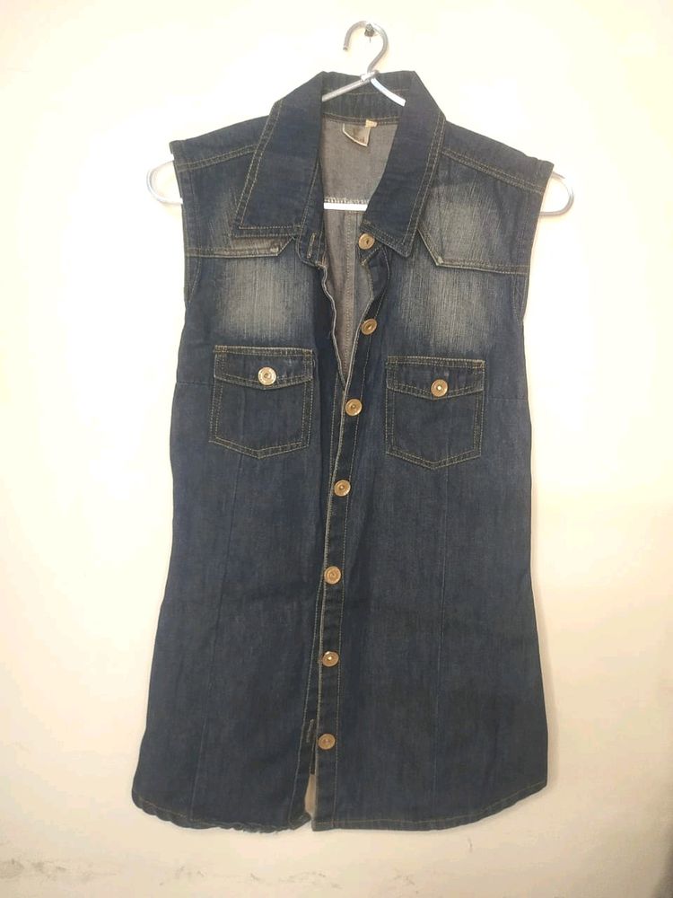 Denim Jacket Cut Sleeves