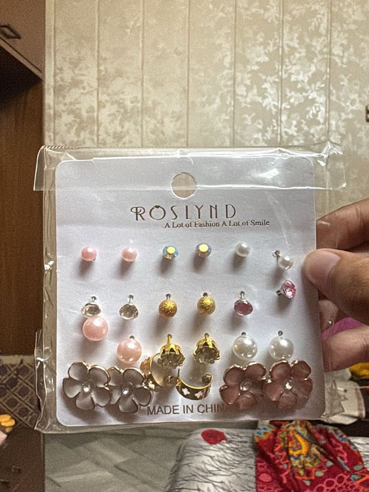 12 peice anti tarnish earring set