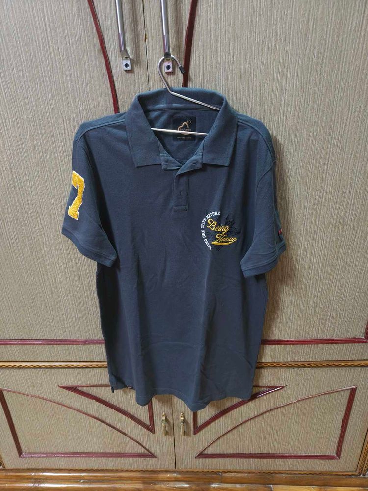 polo tshirt being human L size