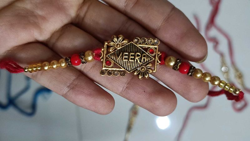 veera oxidised gold brooch rakhi