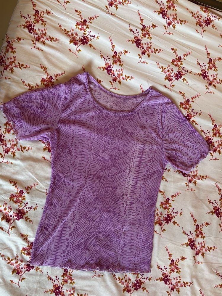 Purple Patterned Top