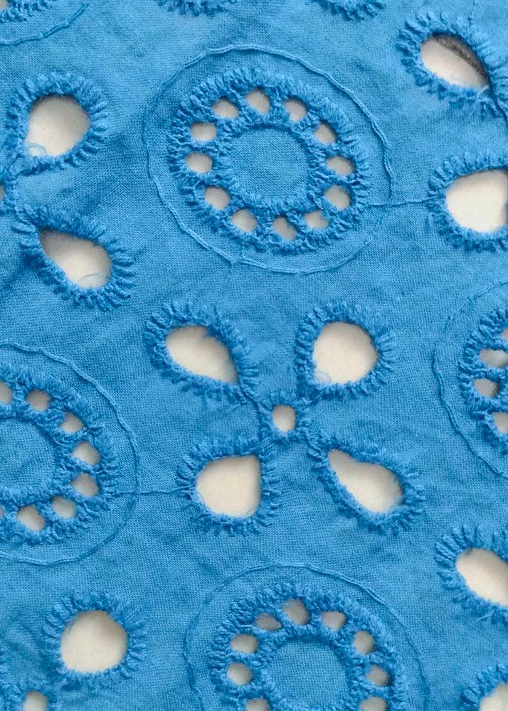 Beautiful Blue Eyelet kurti