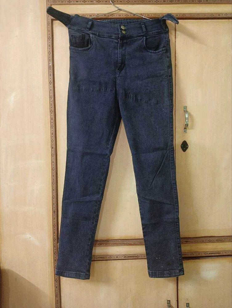 Women's Navy Blue Slim Fit Jeans | Waist 23 inches