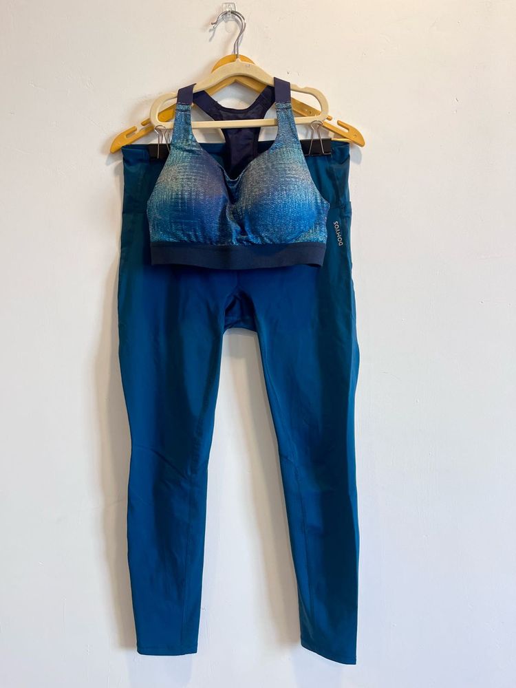Athletic Sports Bra and Track Pants Combo (M)