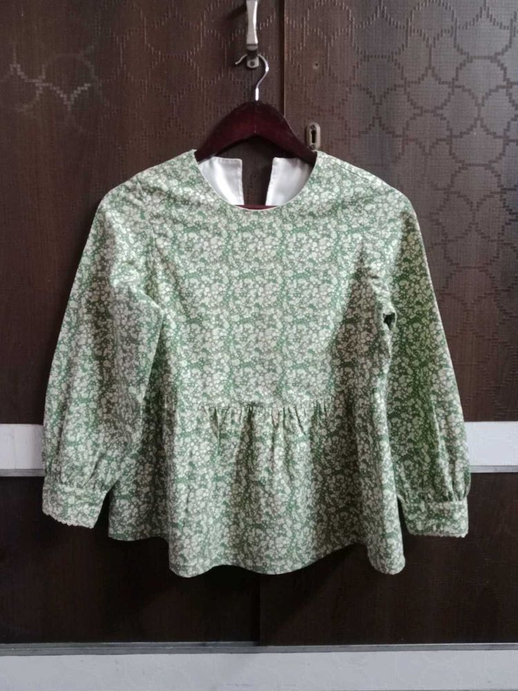 Floral Print Peplum Top