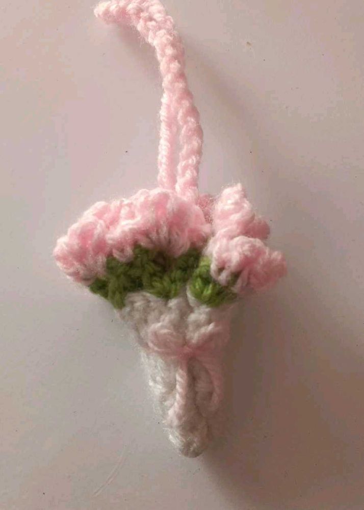 Handmade Crochet Flower Bouquet Charm