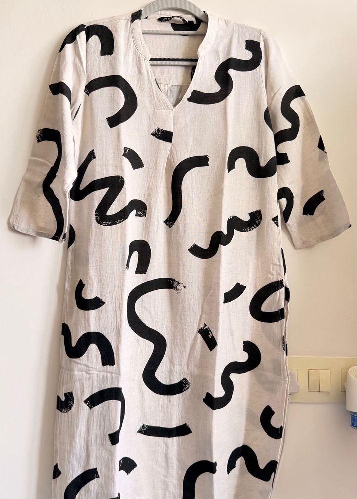 Unique Abstract Print Kurta