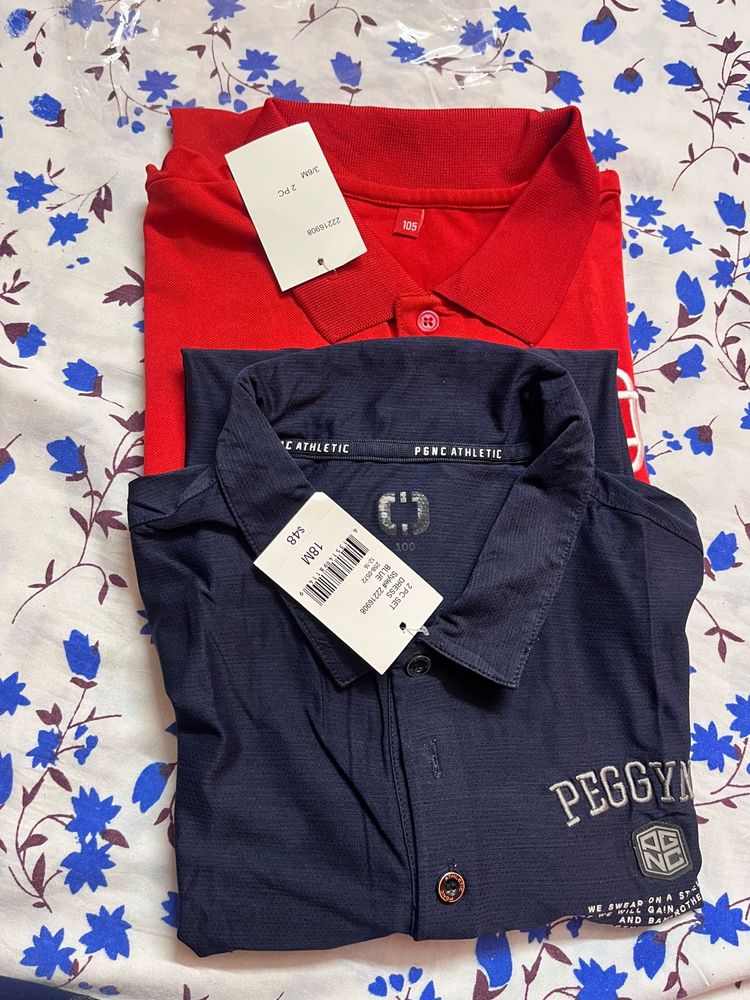 Men’s Collared POLO Shirt Combo – Blue &amp; Red