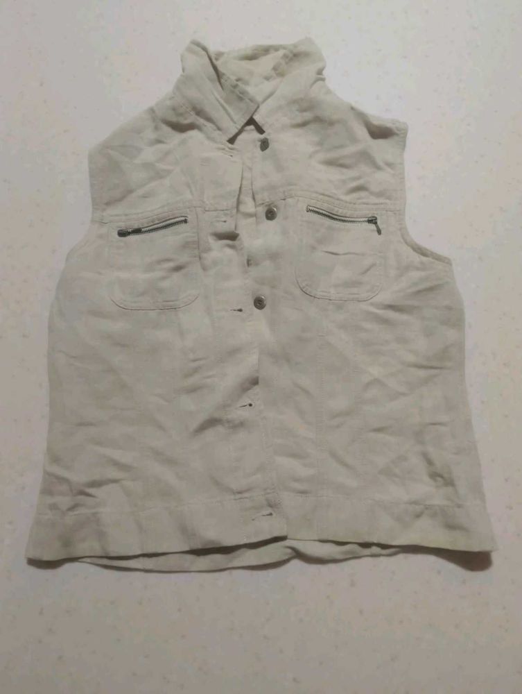 y2k beige vest