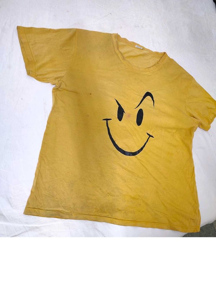 unisex Yellow Smiley Face T-Shirt