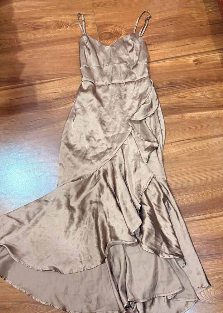 elegant satin dress