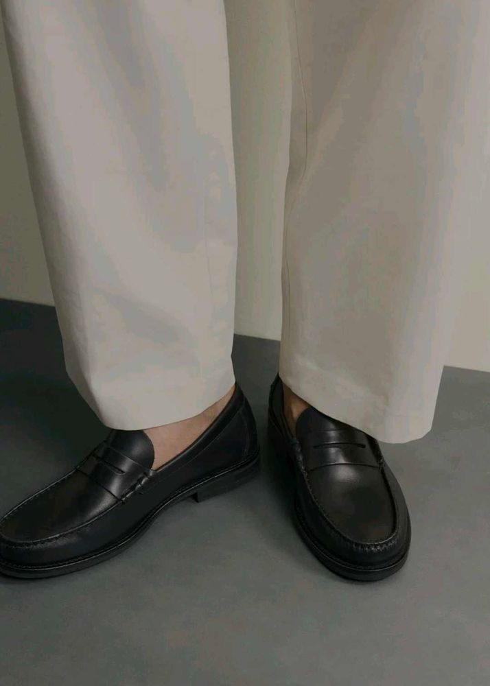Men's ZARA LEATHER PENNY LOAFERS