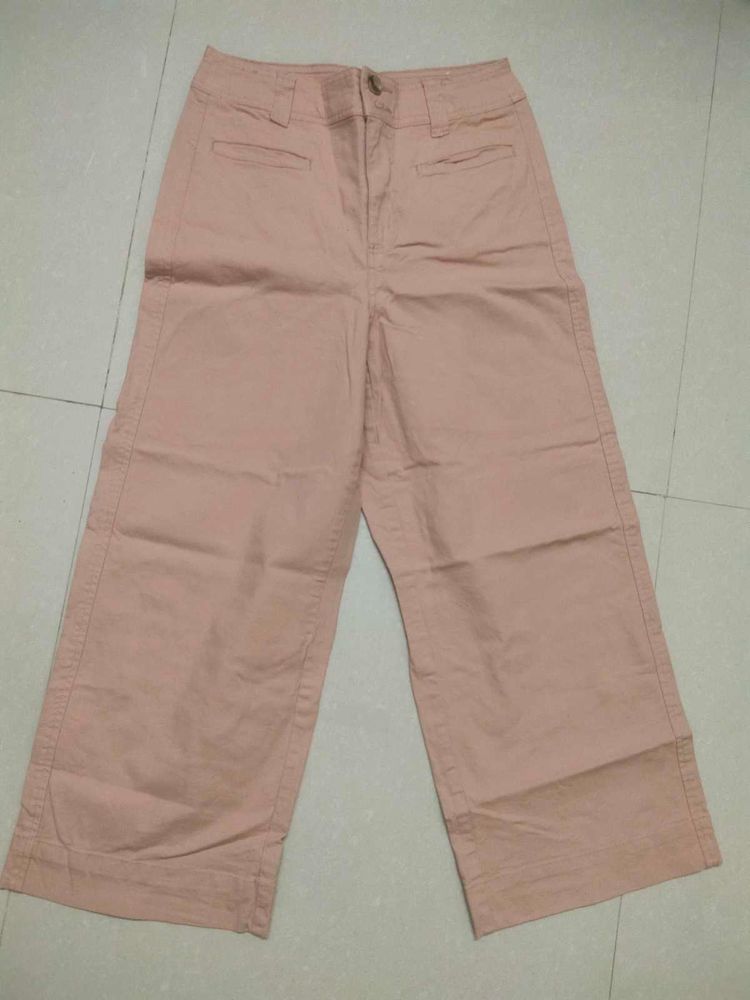 Imported Ankle Length Peach Flare Pants