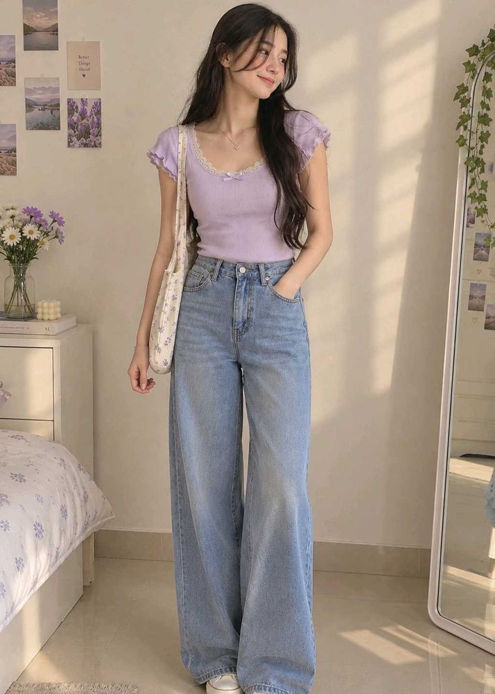 Lavender lace padded top