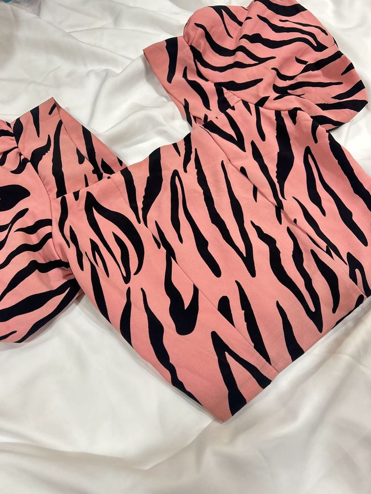 Pink &amp; Black Animal Print Dress