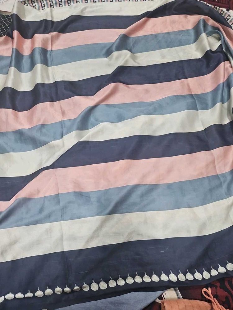 Striped Tassel Throw Blanket