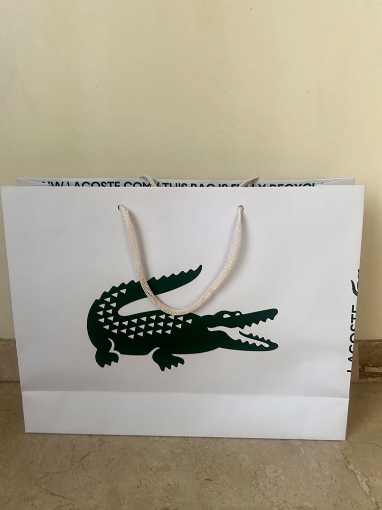 Lacoste luxury gifting paper bag 14’*18’inch