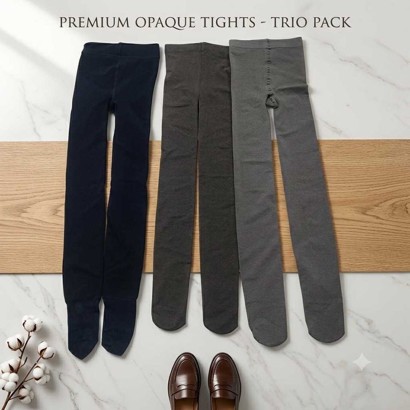 Premium Opaque Tights - Trio Pack