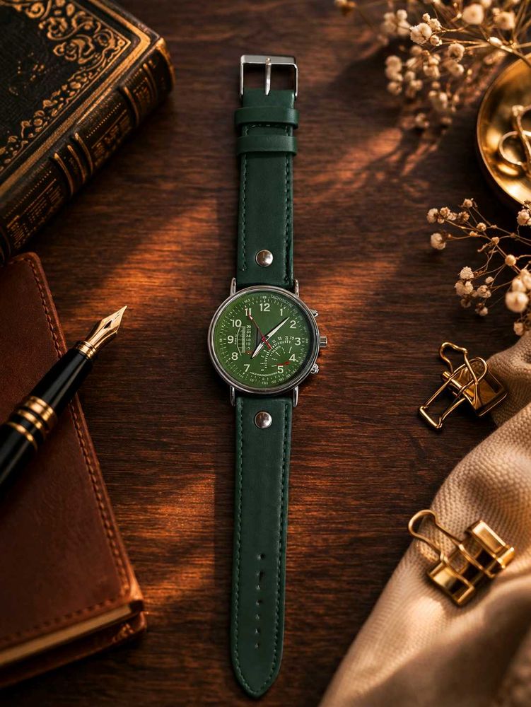 Stylish Green Dial Watch